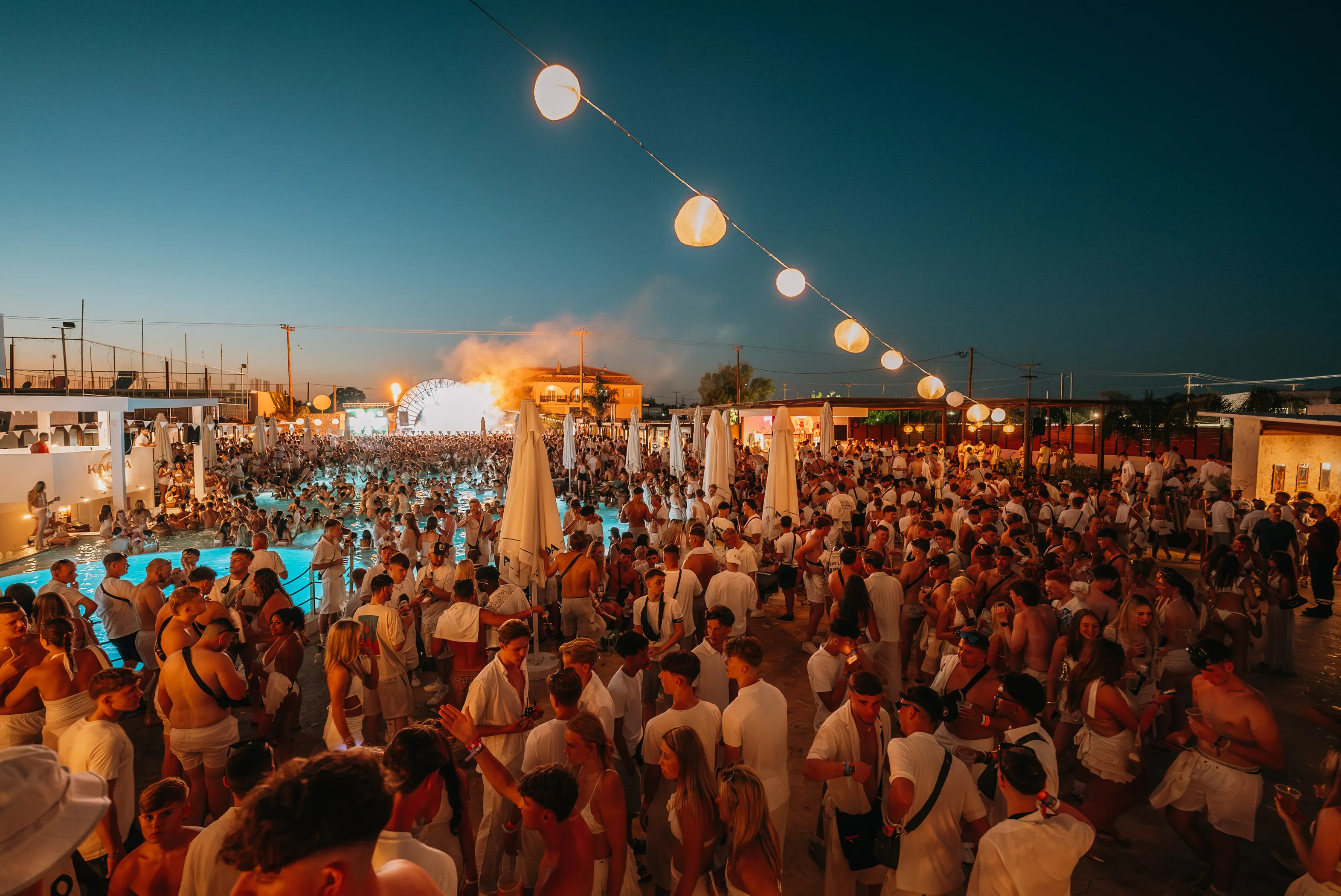 The atmosphere at The White Party